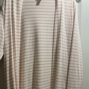 a new day Pink and White Knit Top